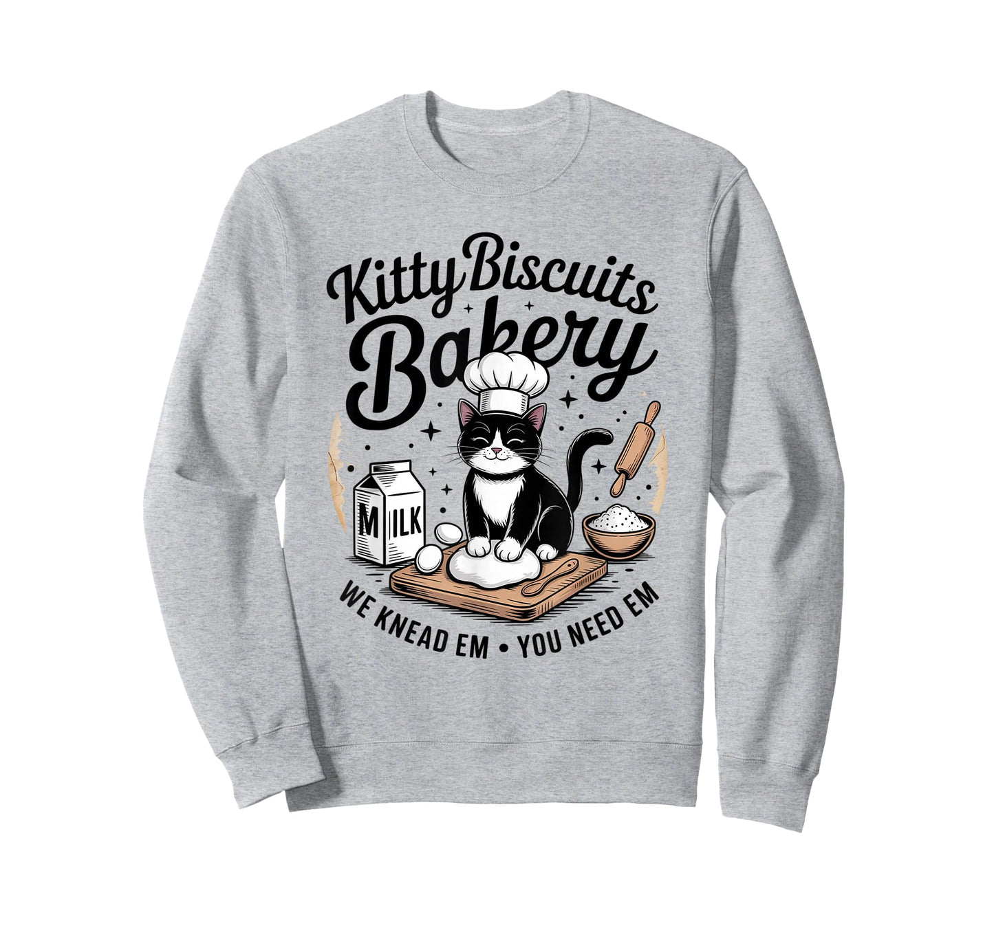 Cute Kitty Biscuits Bakery Funny Cat Lovers Baking Humor T-Shirt