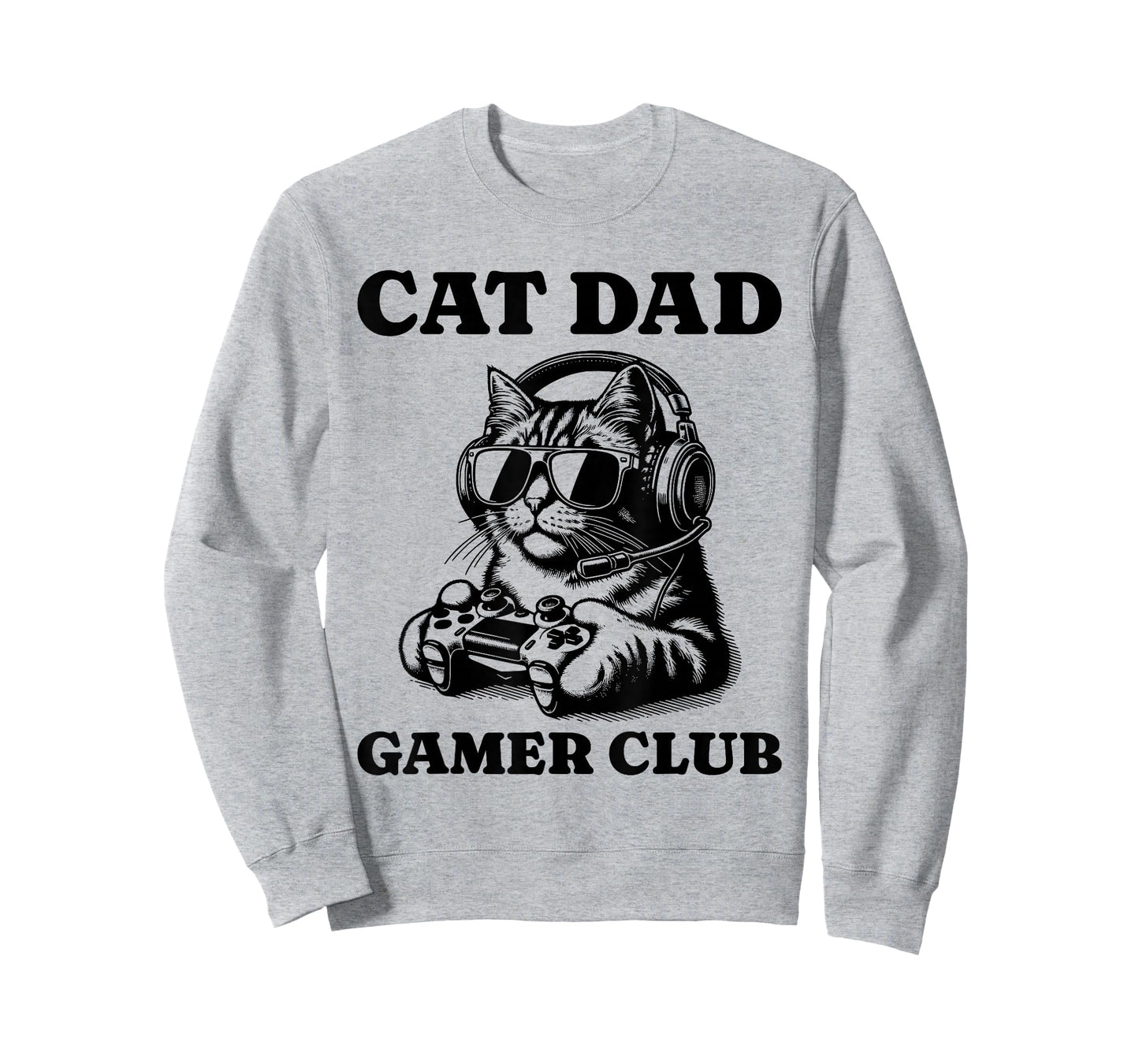 Cat Dad Gamer Club Video Games Cat Player T-Shirt