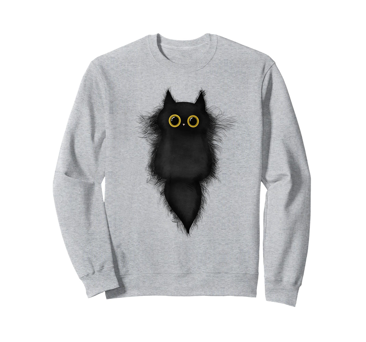 Cute Funny Black Cat Yellow Eyes Cat Lover Cat Mom Cat Dad T-Shirt