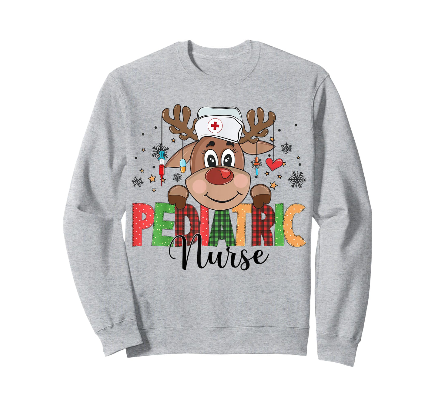 Christmas Pediatric Nurse Reindeer Nursing Xmas T-Shirt