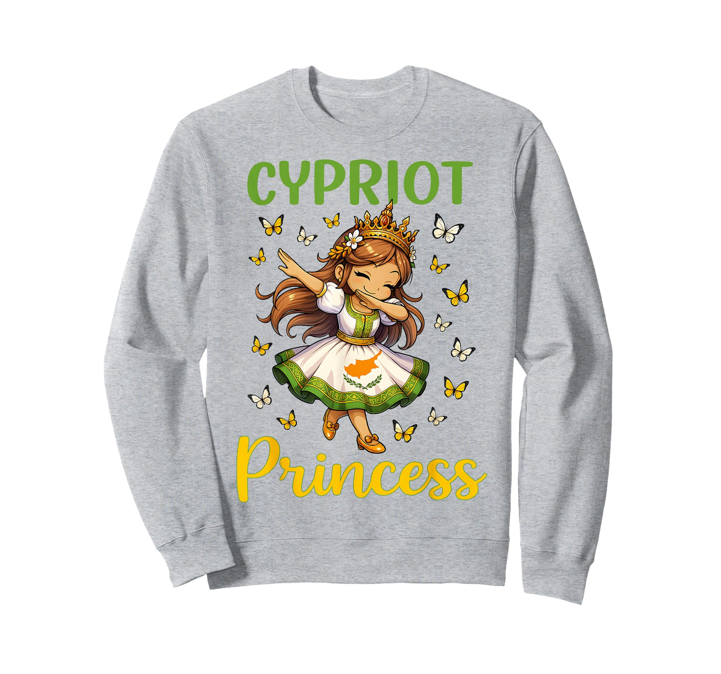 Cypriot Princess Dabbing Girl Cute Cyprus Pride Outfit Girls T-Shirt