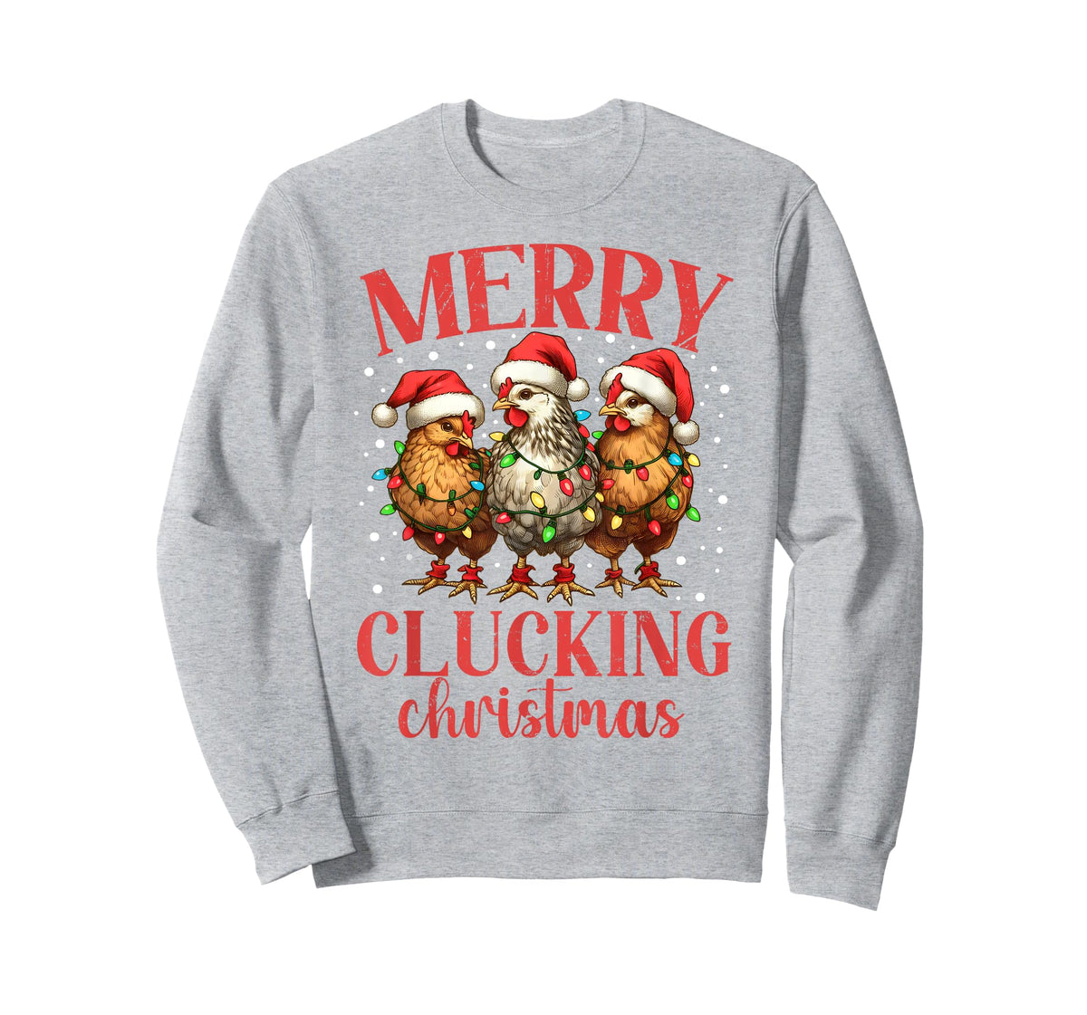 Merry Clucking Christmas Chicken Santa Hat Xmas Chicken Tree T-Shirt