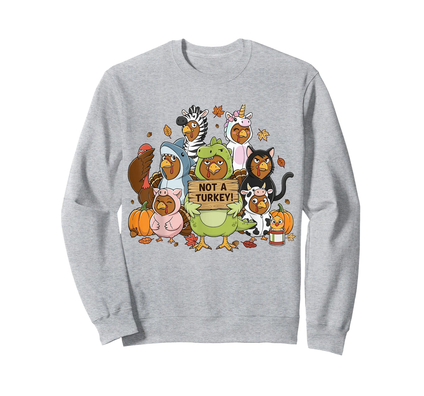 Funny Thanksgiving Turkey in Disguise Squad Animal Costumes T-Shirt