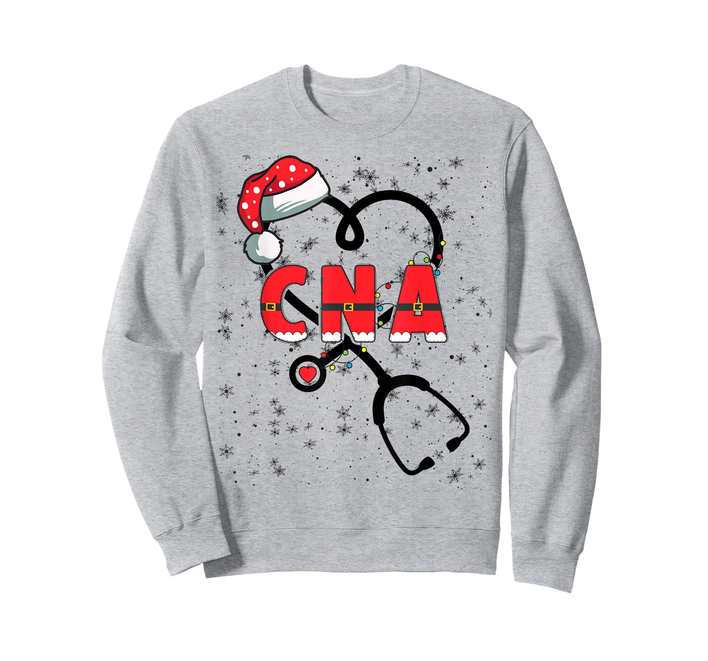 CNA Christmas Heart Certified Nursing Assistant Xmas Party T-Shirt
