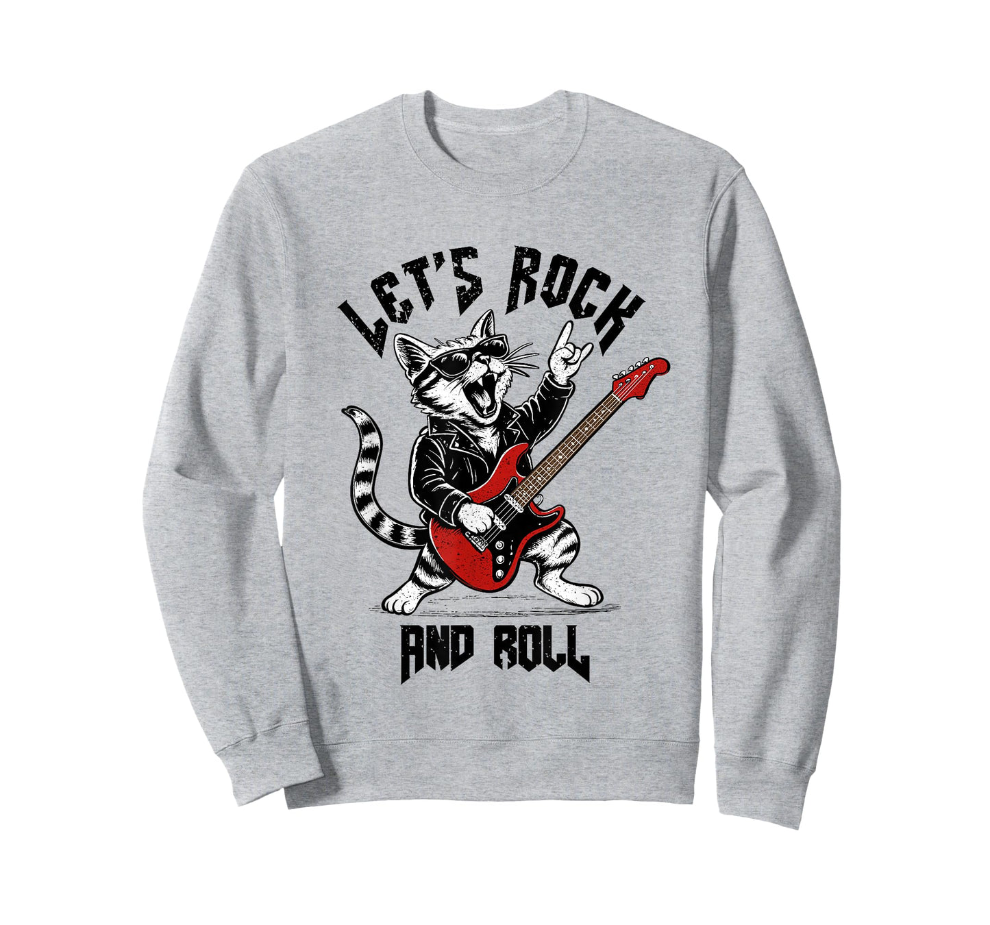 Rock and Roll Cat Guitarist Vintage Rock&Roll Cat Guitar T-Shirt