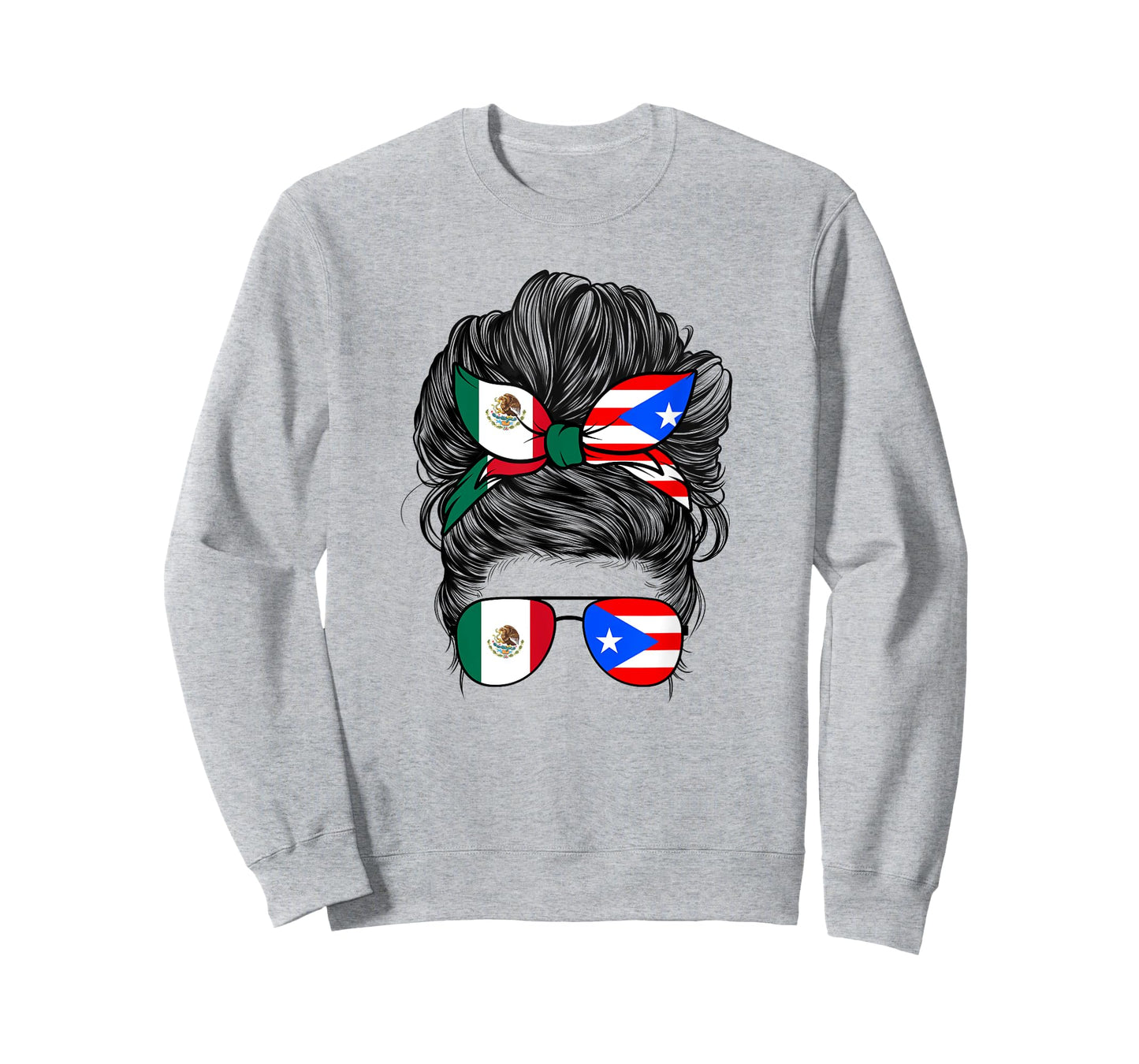 Mexirican Girl Women Half Mexican And Puerto Rican Rico Flag T-Shirt