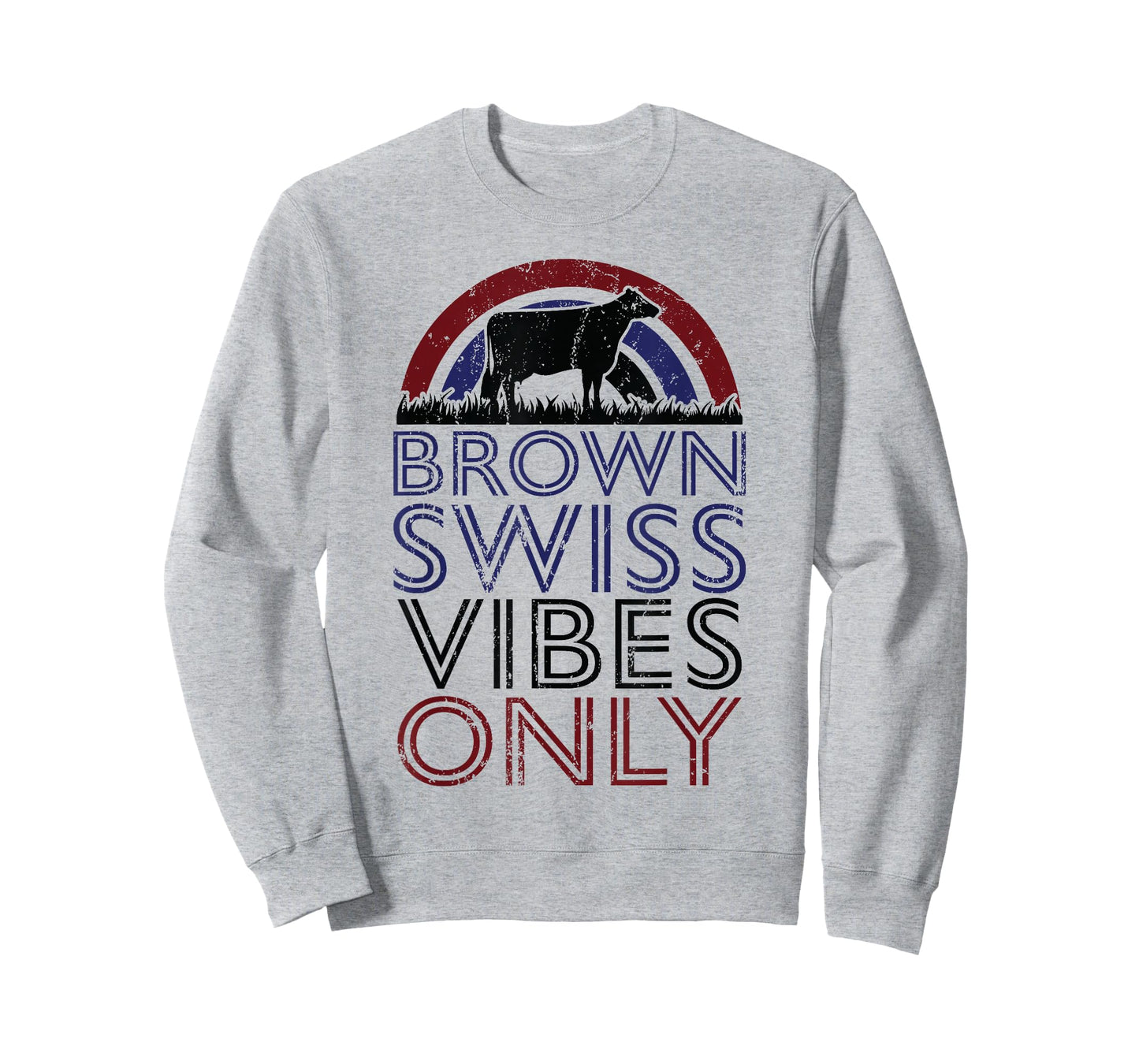 Cow Vibes Only - Cow Breeder Brown Swiss Cattle Farmer T-Shirt