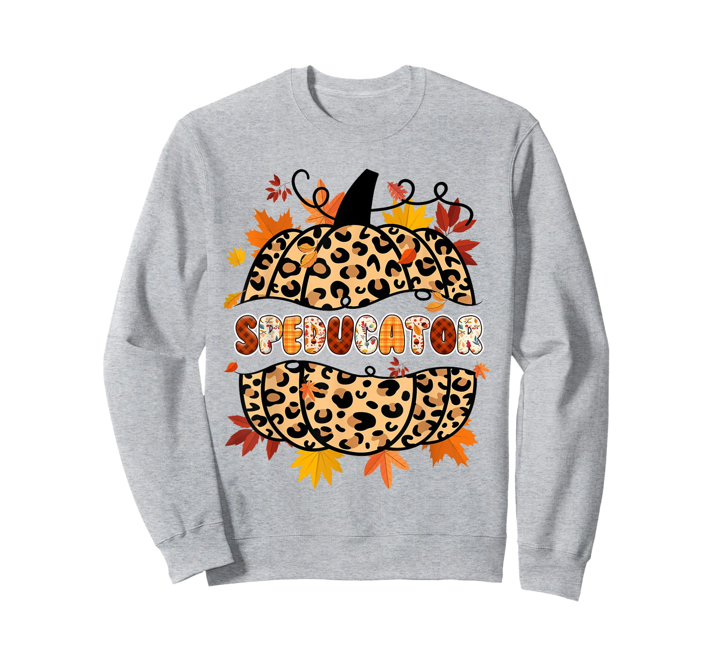 Autumn Fall SPED ED Teacher Thankful Grateful Pumpkin Retro T-Shirt
