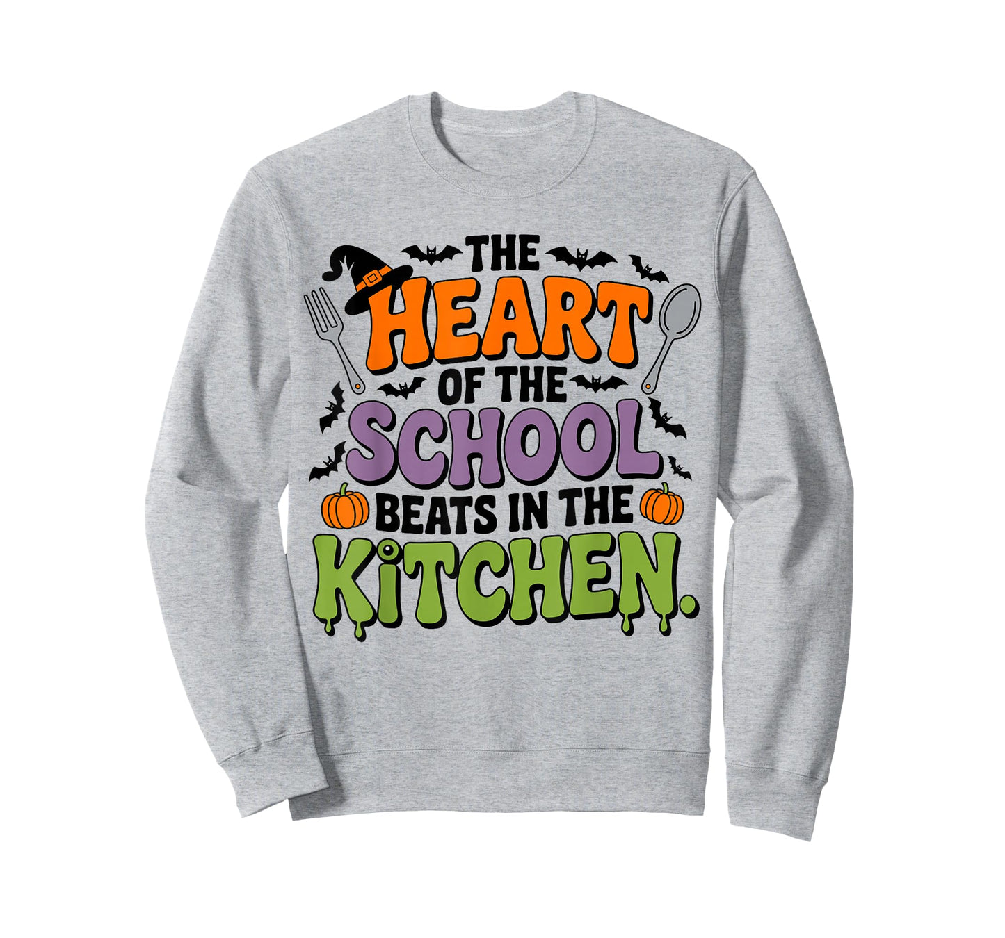 Cute The Heart of The School Beats in The Kitchen Lunch Lady T-Shirt