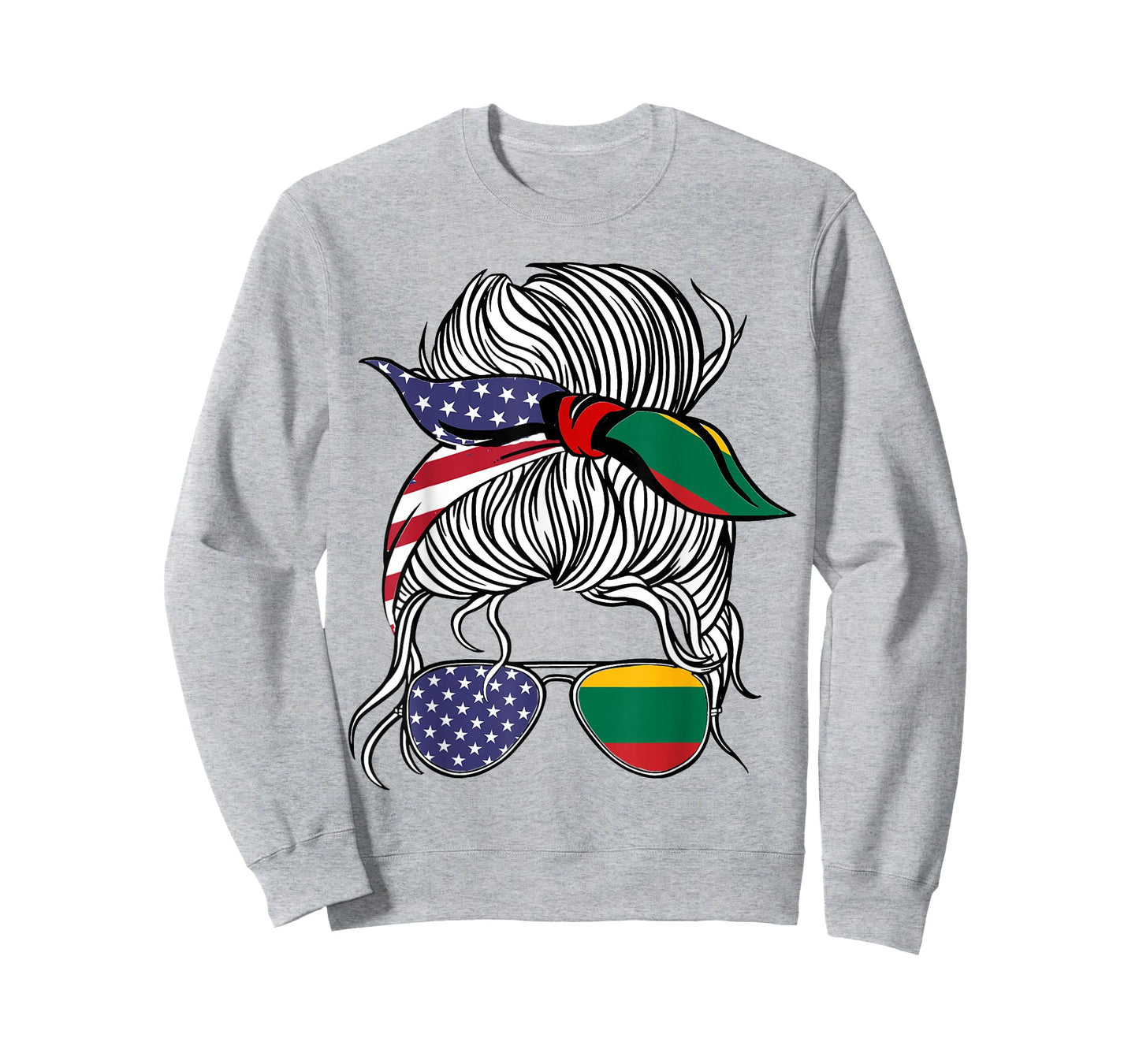 American Lithuanian Patriot Flag Women Girl Lithuania Grown T-Shirt