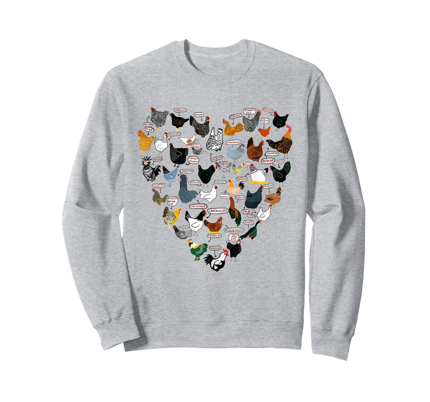 Chicken Breeds Mothers Chickens Heart Shape Women Farmer T-Shirt