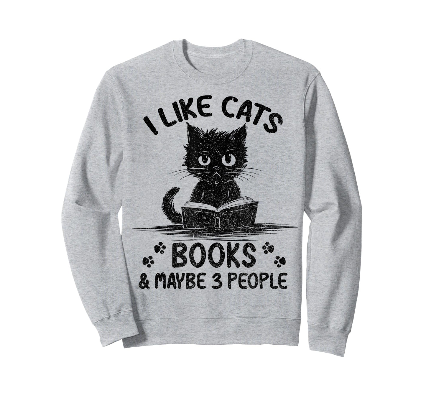 I Like Cats Books And Maybe 3 People Vintage Funny Cat Lover T-Shirt for Men Women