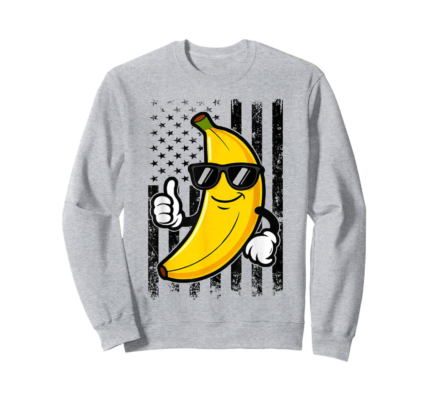 Funny Banana Retro American Flag Banana Lover Boys Kids Men T-Shirt