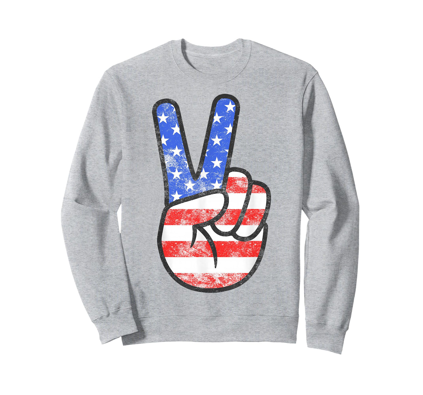 American Flag Peace Sign Hand Shirt USA 4th Fourth of July T-Shirt