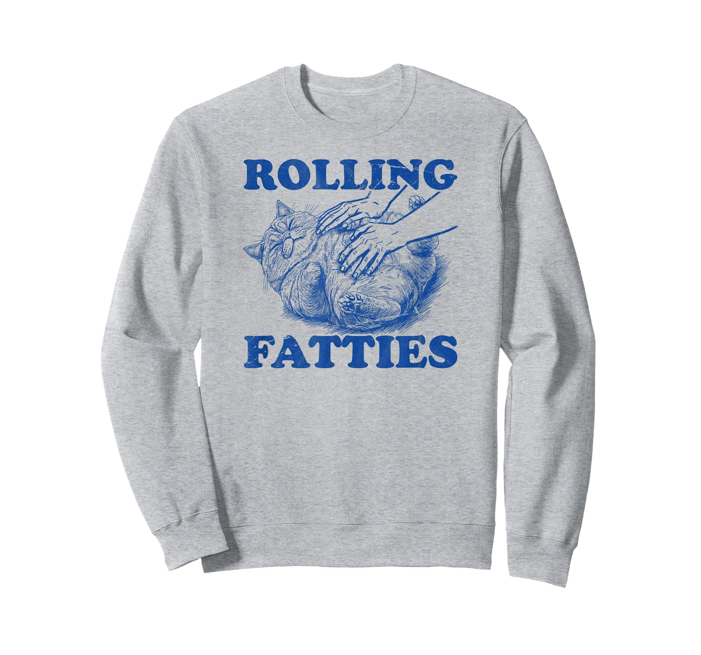 Rolling Fatties cat funny cute cat lover Kitten Owner retro T-Shirt