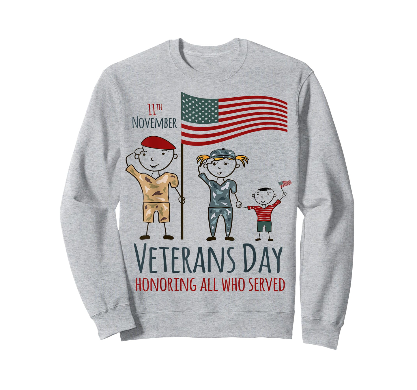 Veterans Day Shirt USA American Flag Military Family Son Kid T-Shirt