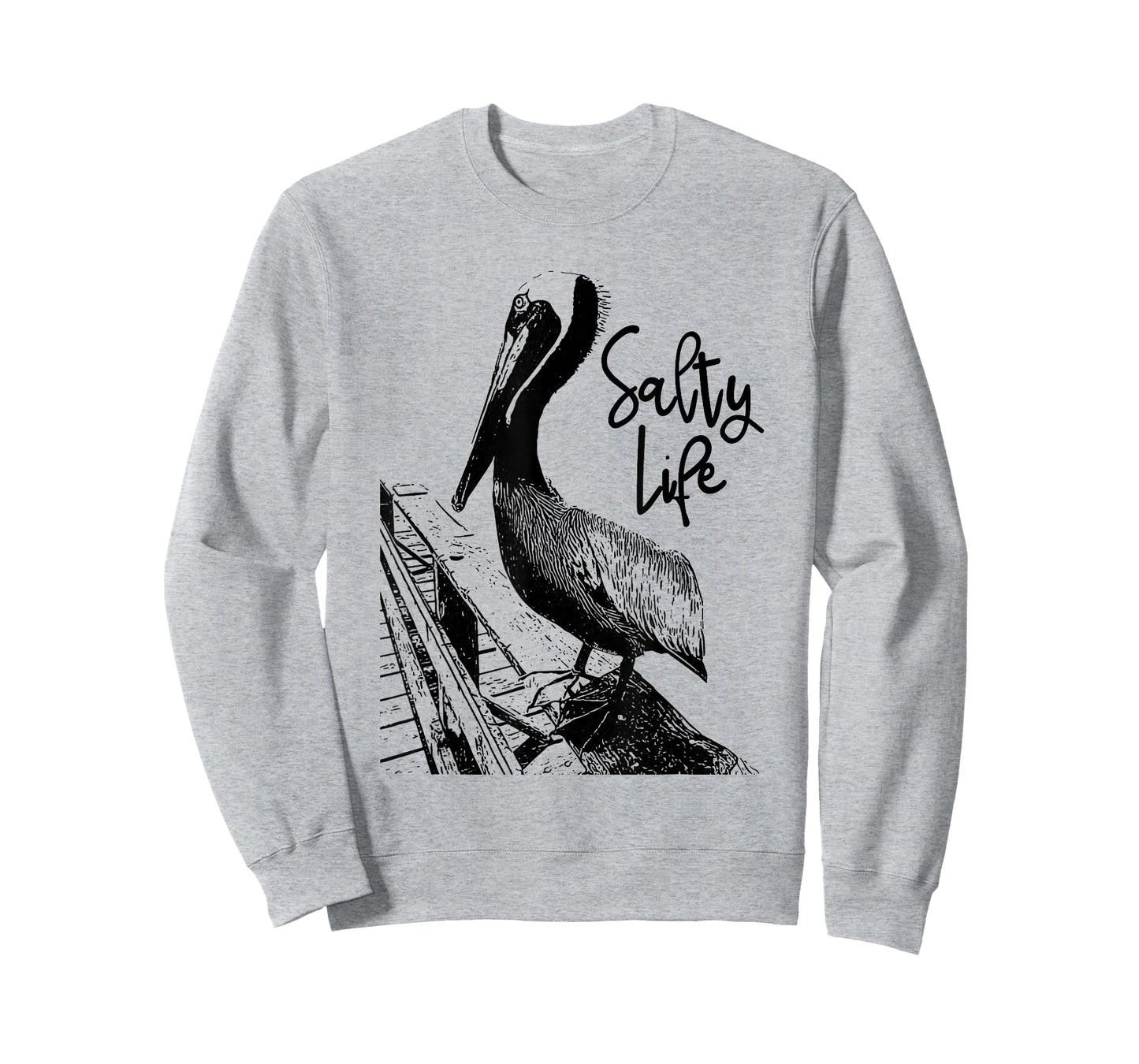 Salty Life Pelican Art T-Shirt T-Shirt