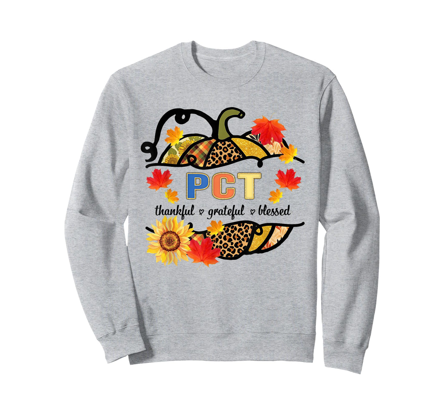Autumn Fall Outfit PCT Thankful Grateful Blessed Pumpkin T-Shirt