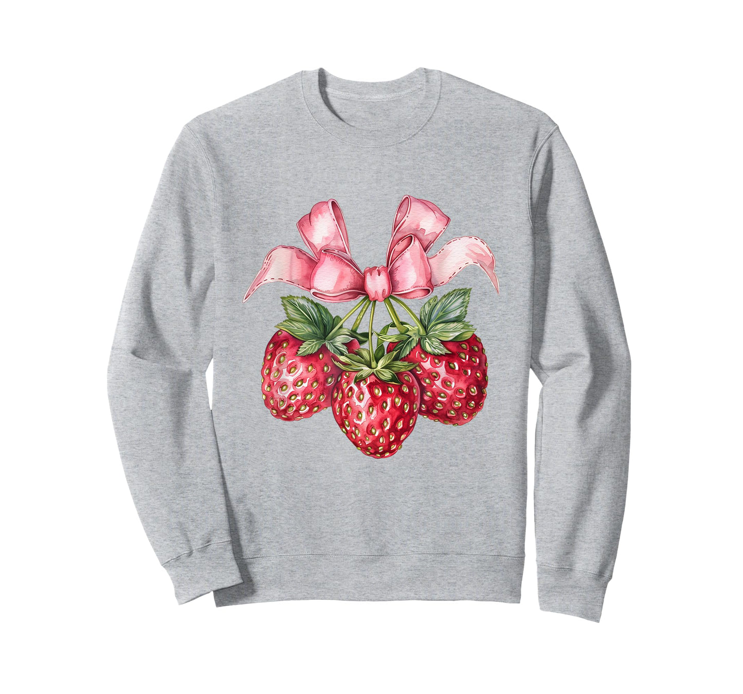 Coquette Bow with Strawberries Kawaii Sweetness Tee T-Shirt