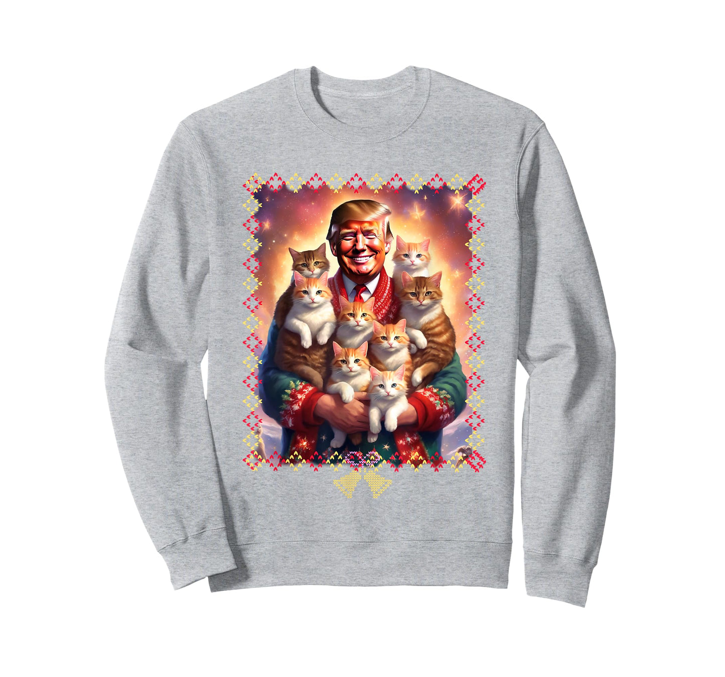 Funny Cat Lover Christmas Sweater Trump Christmas T-Shirt for Men Women
