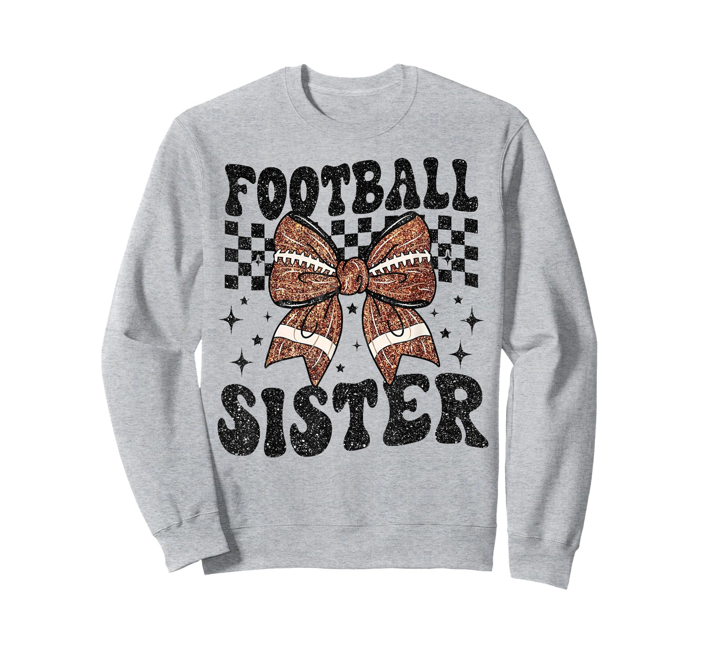 Coquette Bow American Football Sister Game Day Thanksgiving T-Shirt