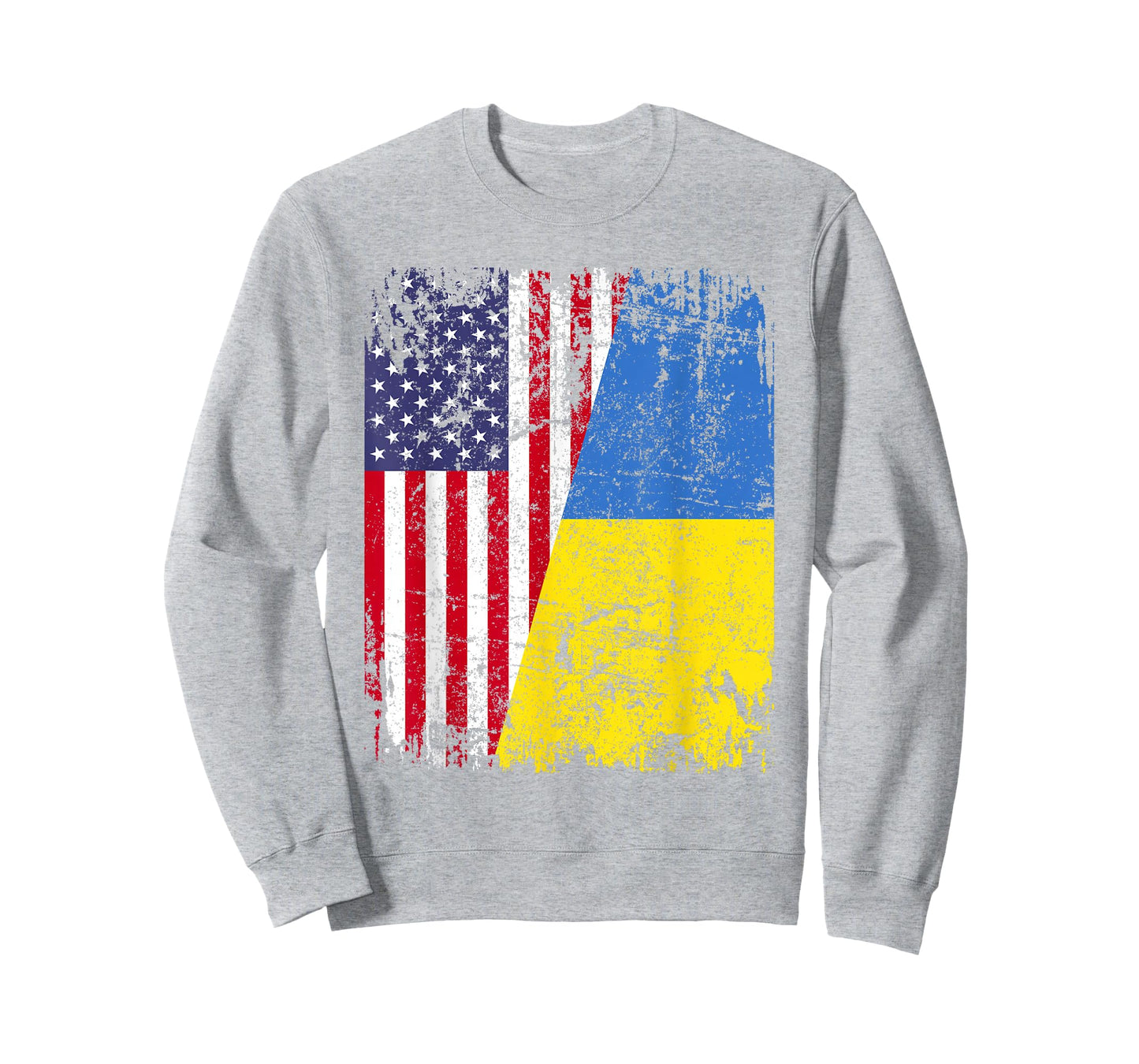 UKRAINIAN ROOTS | Half American Flag | UKRAINE T-Shirt