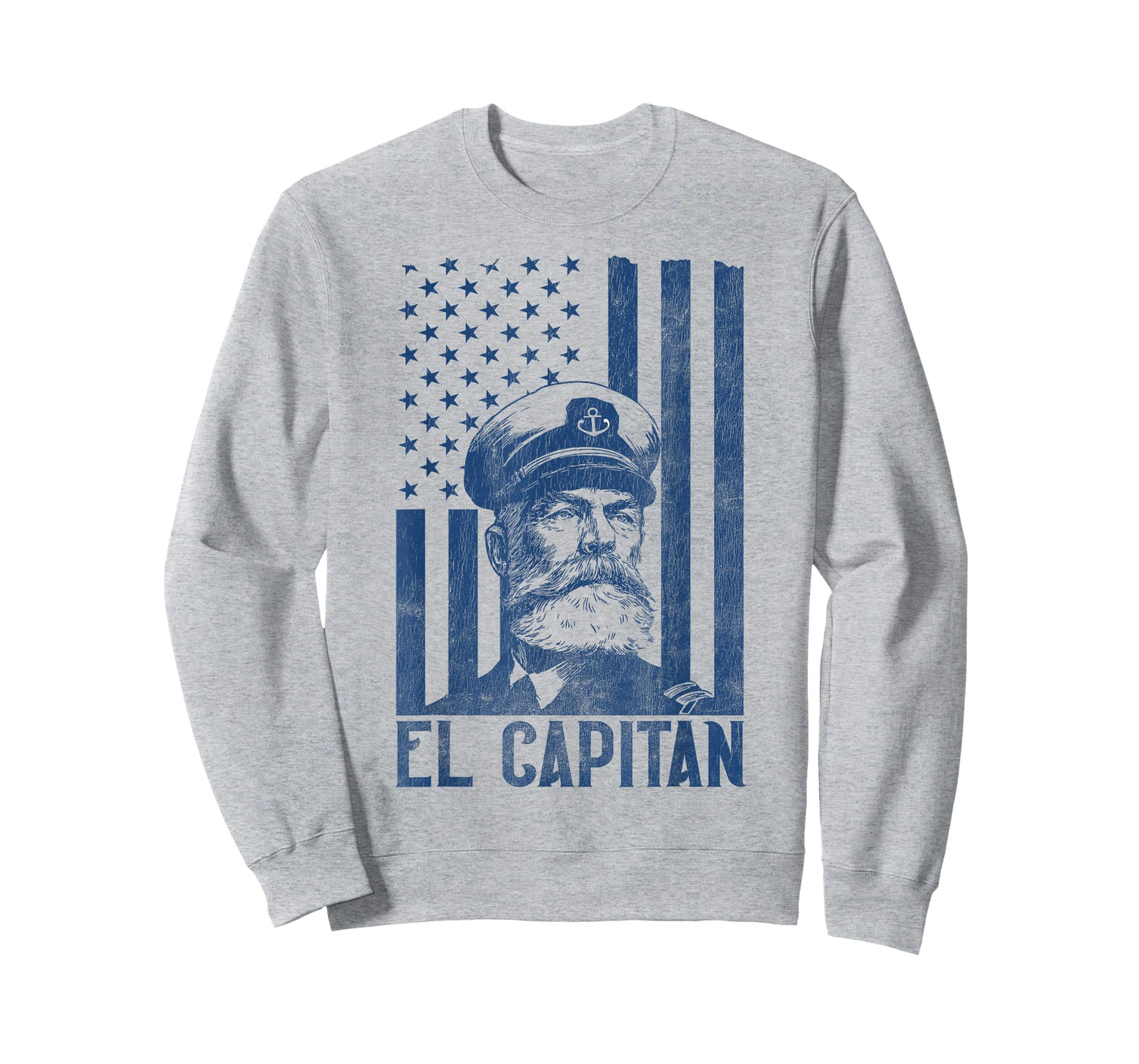 El Capitán Boat Captain American Flag T-Shirt