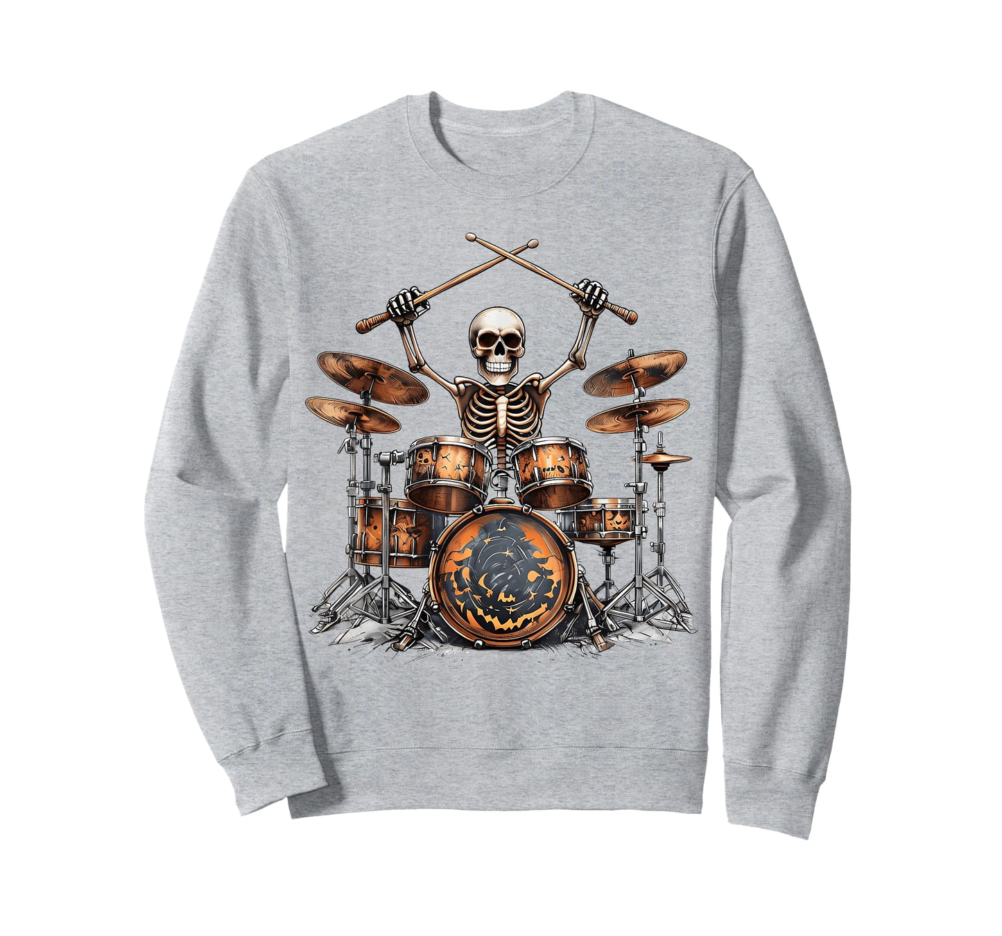 Drummer Skeleton Drums Rock N Roll Halloween Men Women Kids T-Shirt