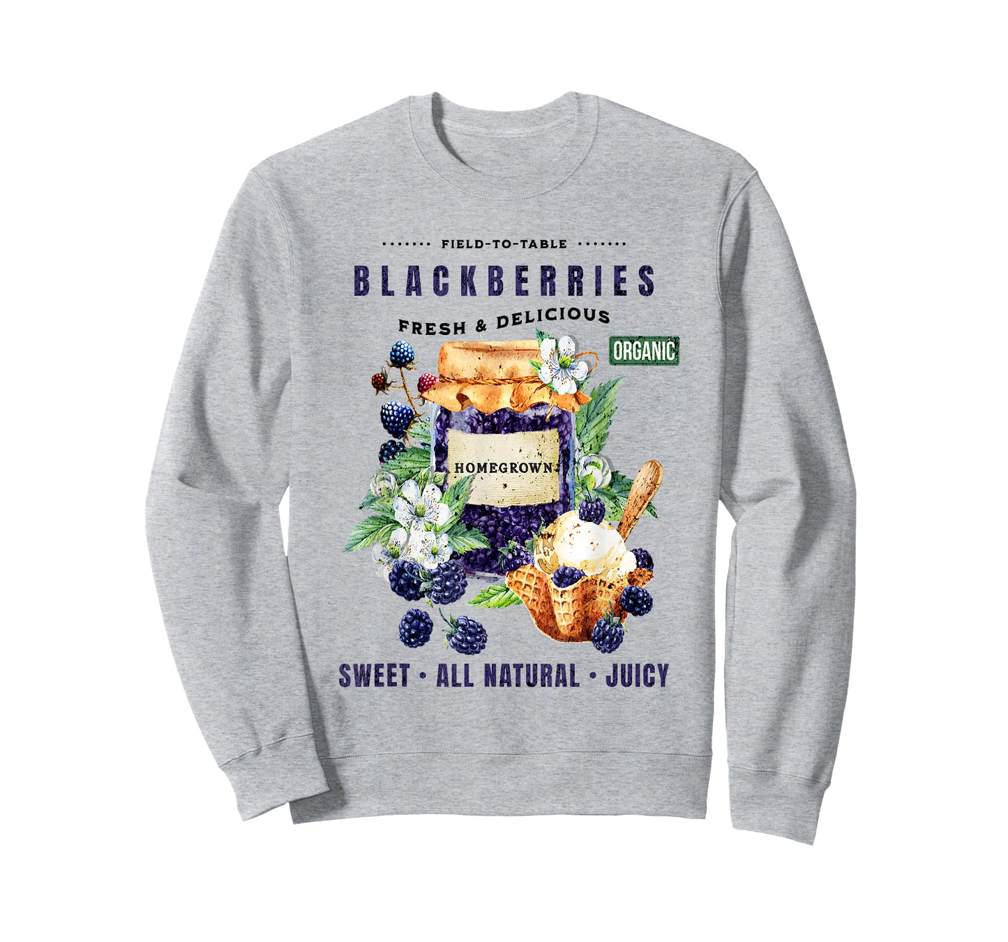 Cute Farm Shirts - Blackberry Harvest with Ice Cream T-Shirt