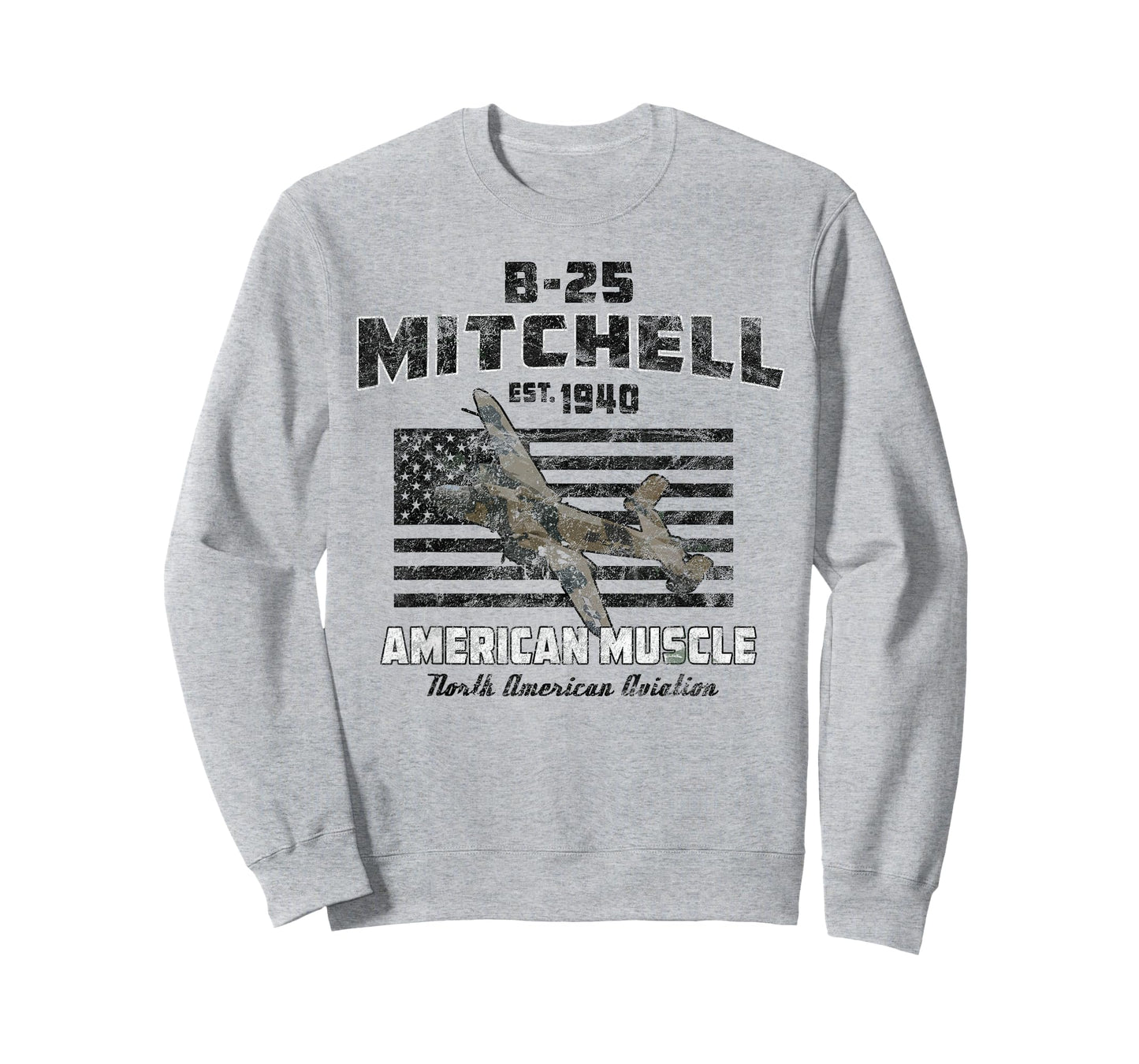 B-25 Mitchell WWII Bomber American Muscle Vintage T-Shirt