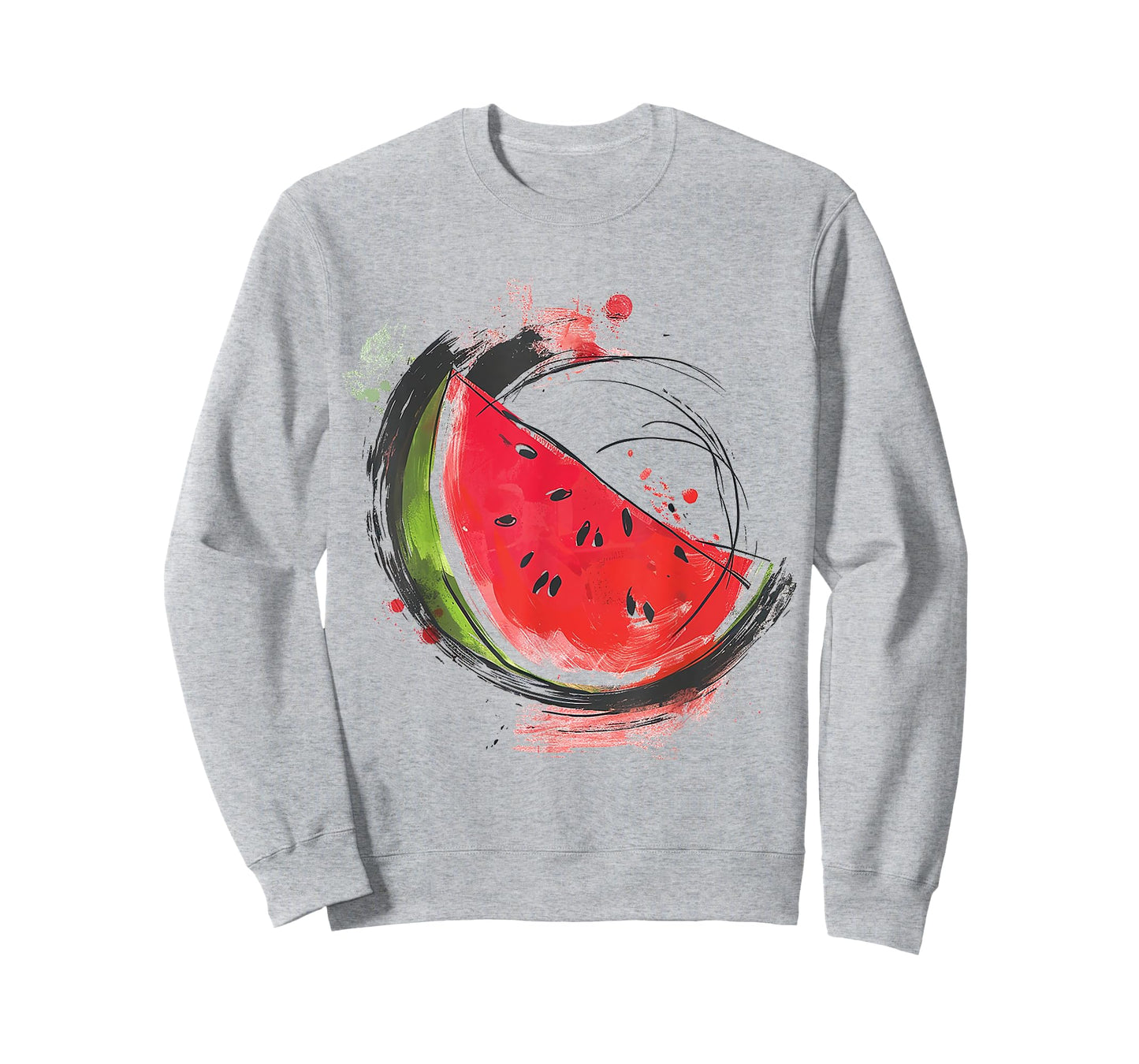 Watermelon Painting Motif Abstract Drawing Art Watermelon T-Shirt