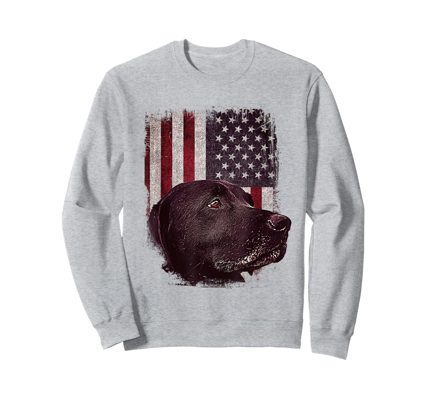 Labrador Dog American Flag Patriotic 4th fof July USA T-Shirt