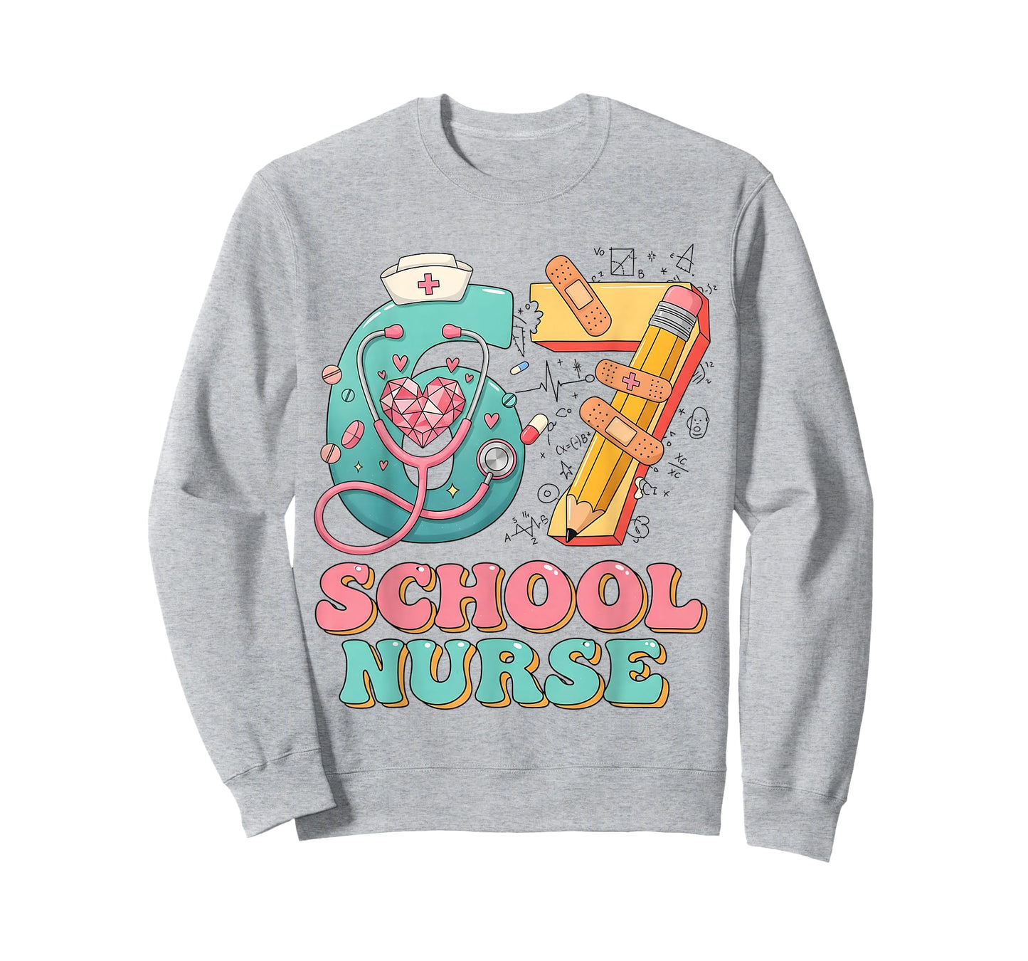 67 Meme Funny School Nurse Six Seven Meme Nursing Humor T-Shirt