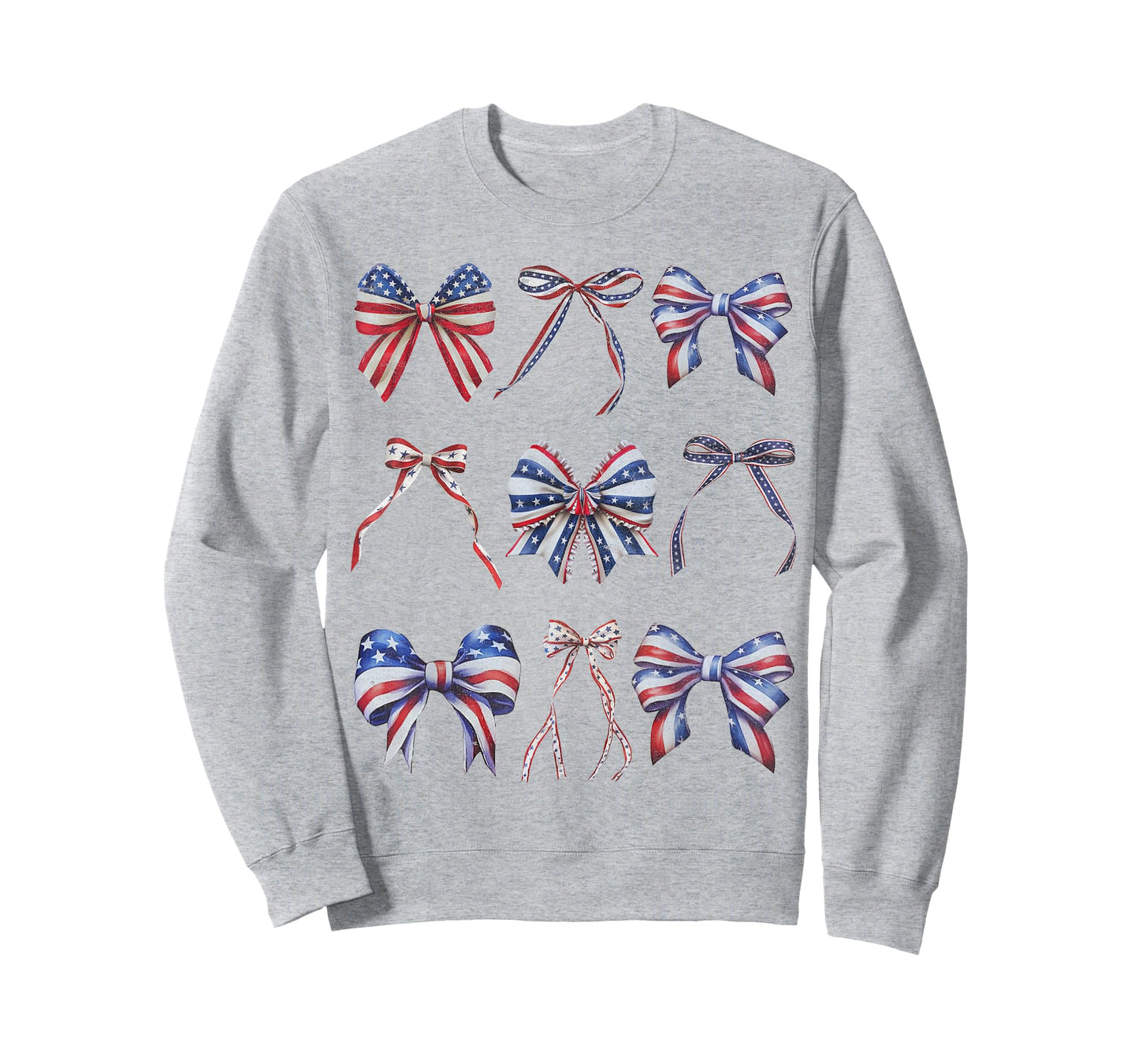 Retro American Flag Coquette Bow Patriotic 4th of July T-Shirt