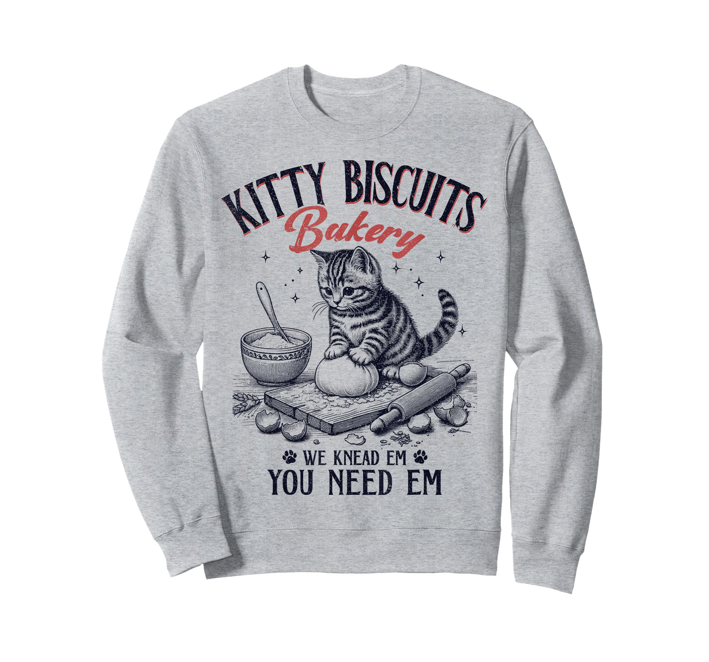 Cute Kitty Biscuits Bakery Vintage T-Shirt