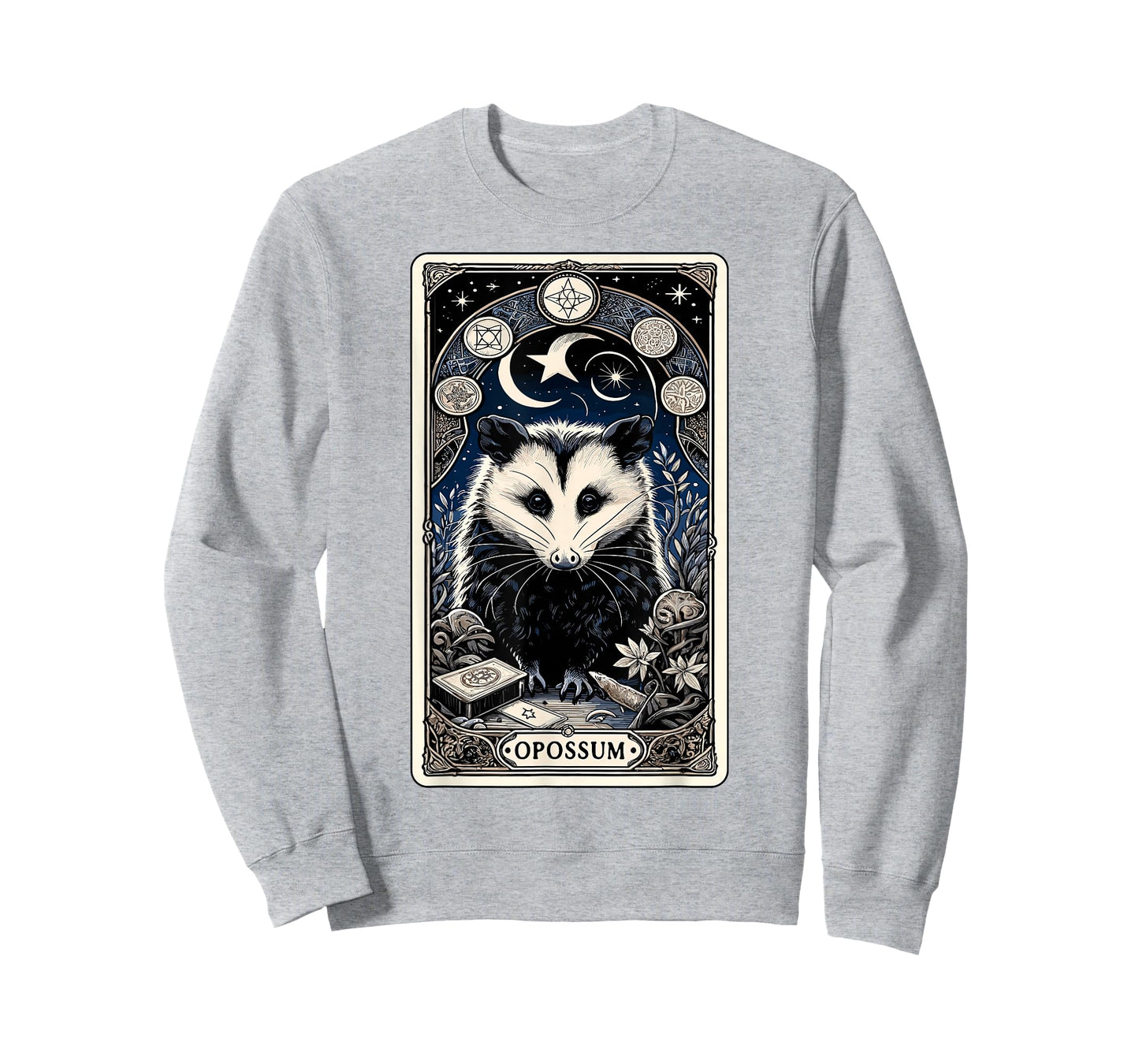 Opossum Tarot Card Goth Possum Witchcraft Gothic Occult T-Shirt