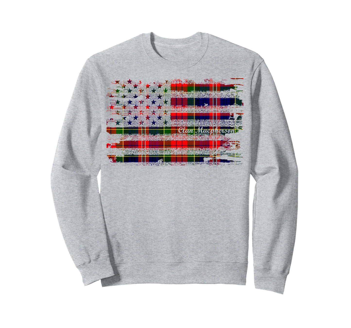 Macpherson surname American Flag Scottish Clan Tartan T-Shirt