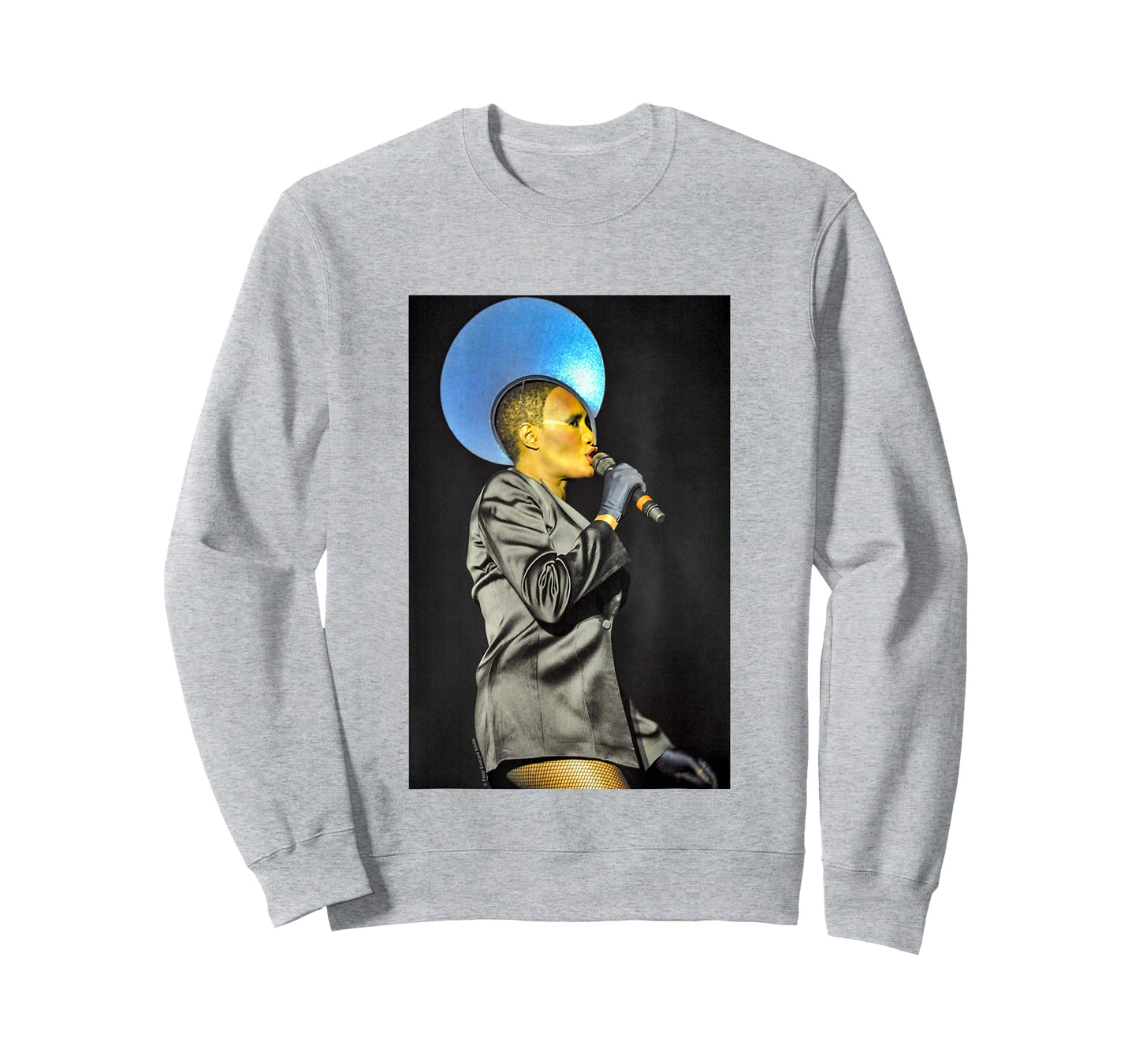 Grace Jones Blue Headdress By Everard Smith T-Shirt