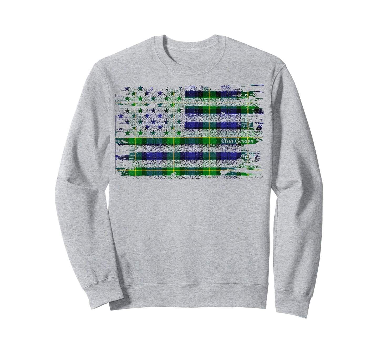 Clan Gordon American Flag Scottish tartan shirt T-Shirt