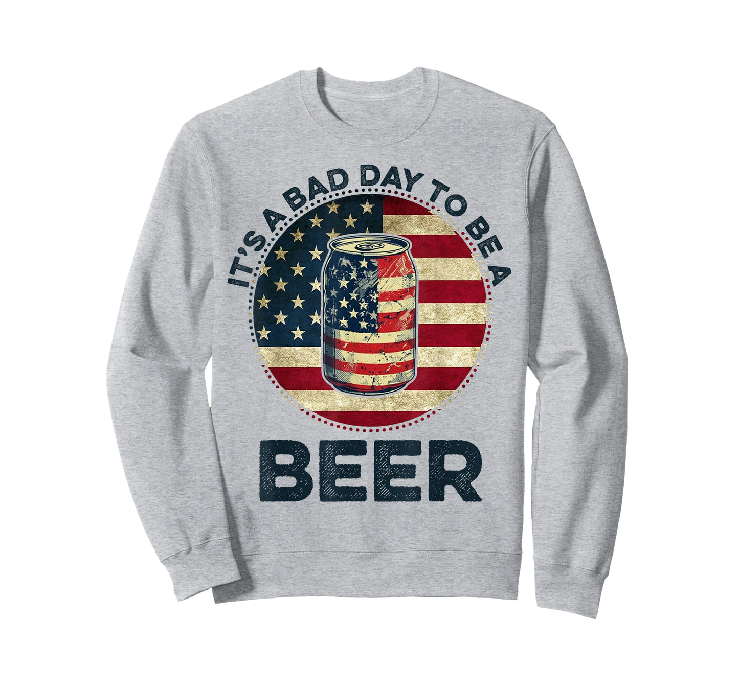 American Flag Beer Glass It's a Bad Day to Be a Beer Vintage T-Shirt