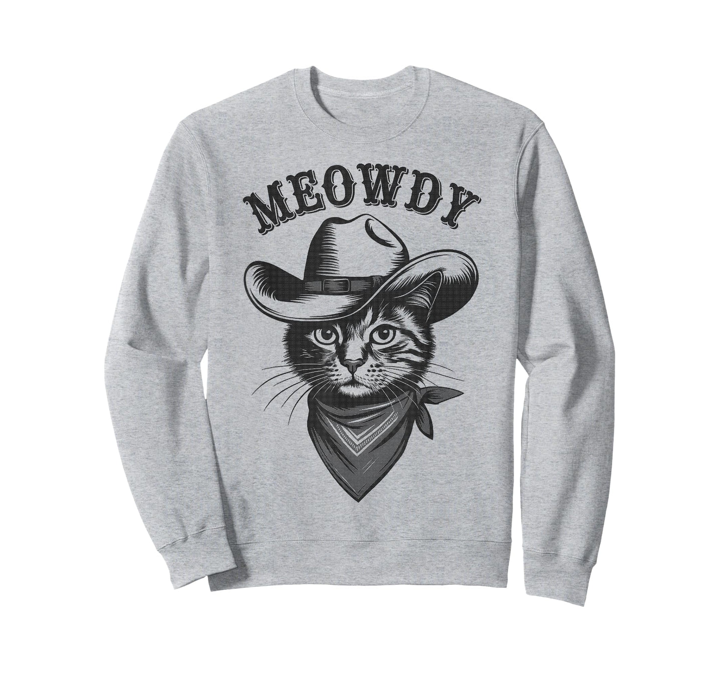 Meowdy Cat Funny Cowboy Western Graphic Cat Lady Cat Dad T-Shirt