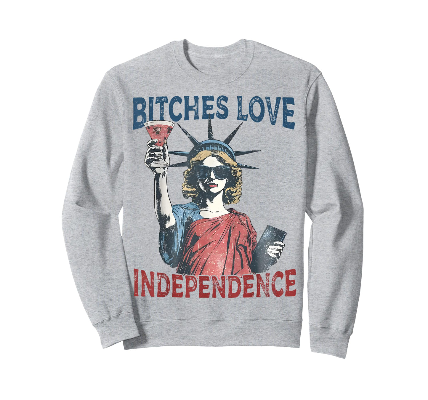 Retro Bitches Love Independence Funny 4th of July T-Shirt