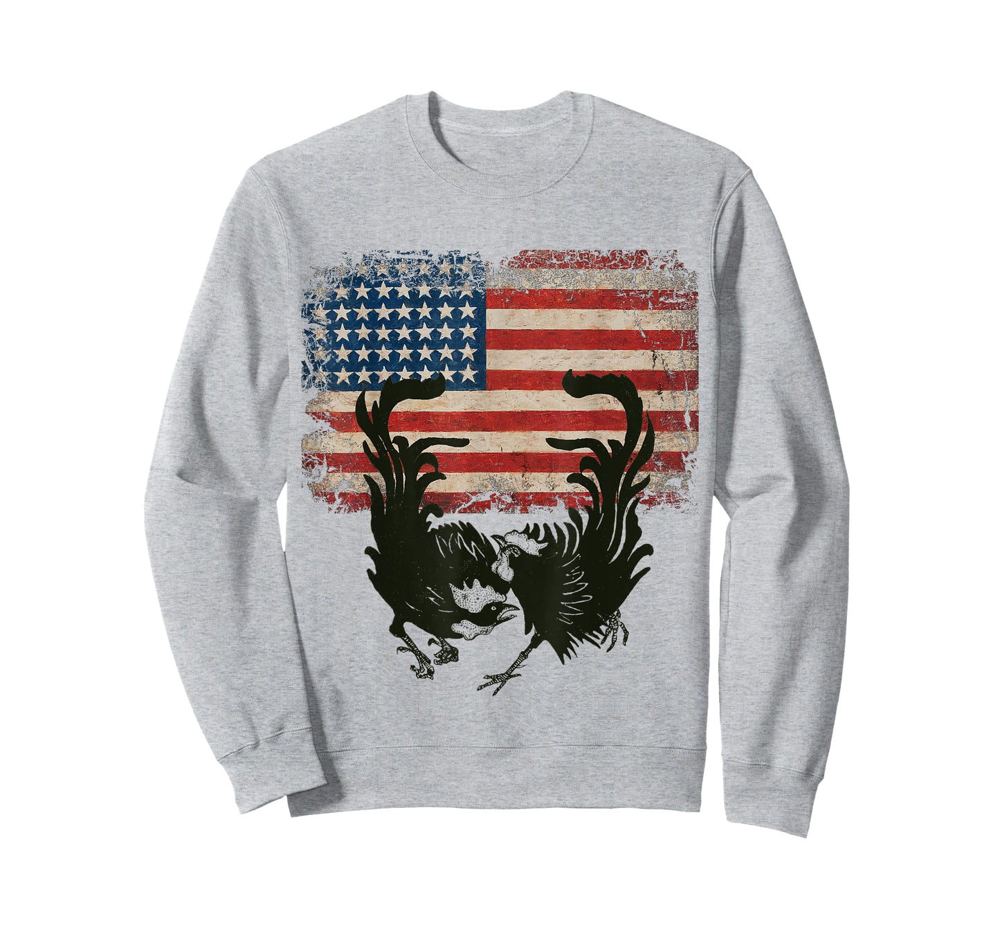 Vintage US Flag Fight Cock Fighting Game Fowl American flag T-Shirt for Women Men