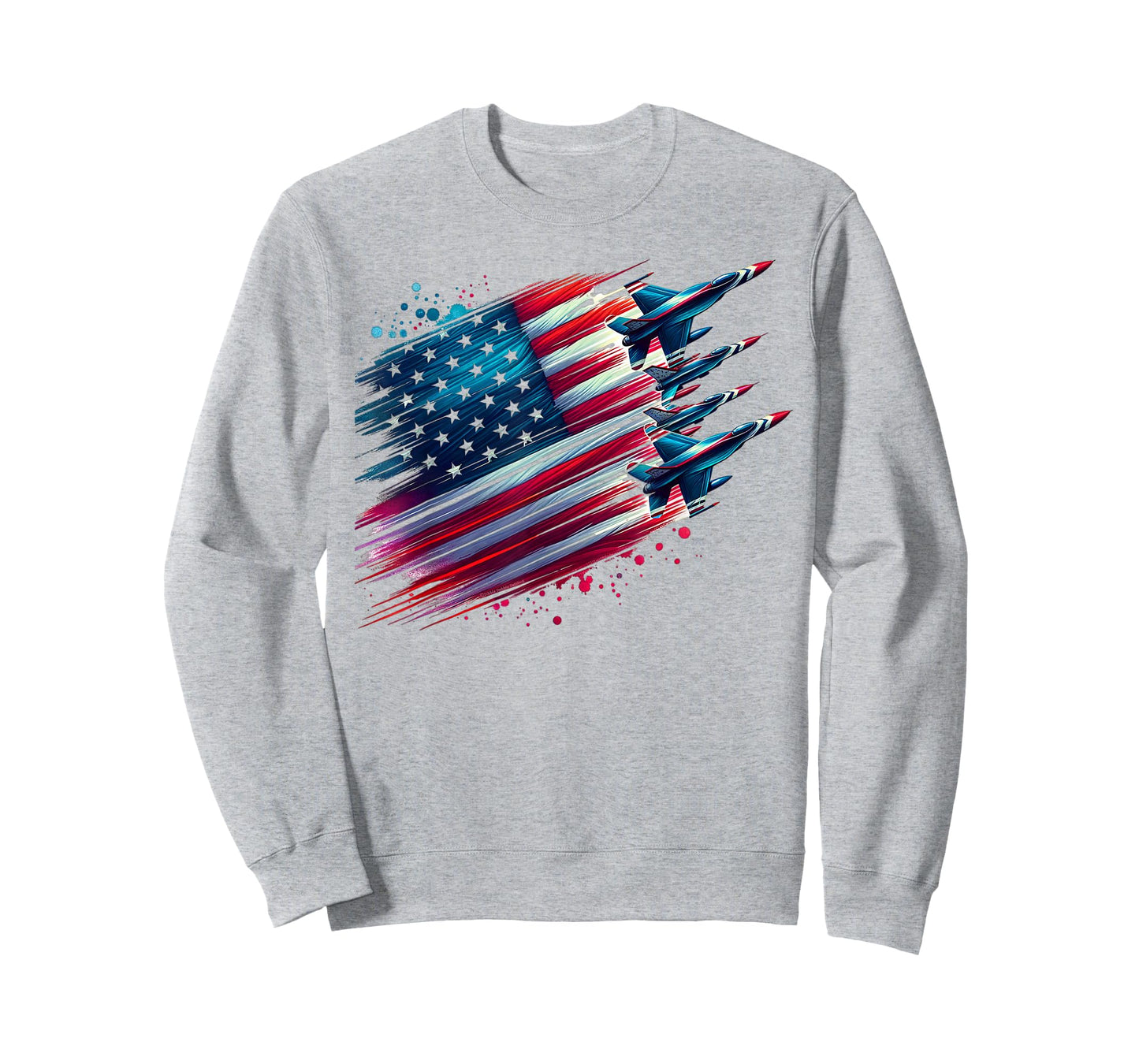 Flying Jets American Flag USA Patriotic 4th of July T-Shirt