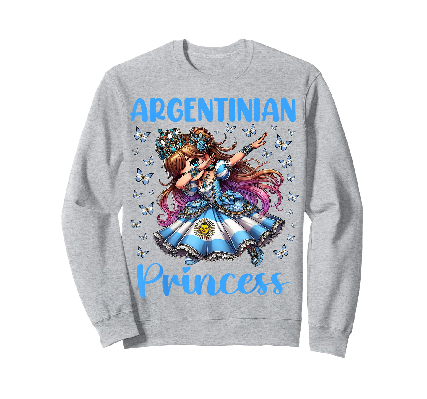 Argentinian Princess Dab Girl Flag Dress Culture for Kids T-Shirt