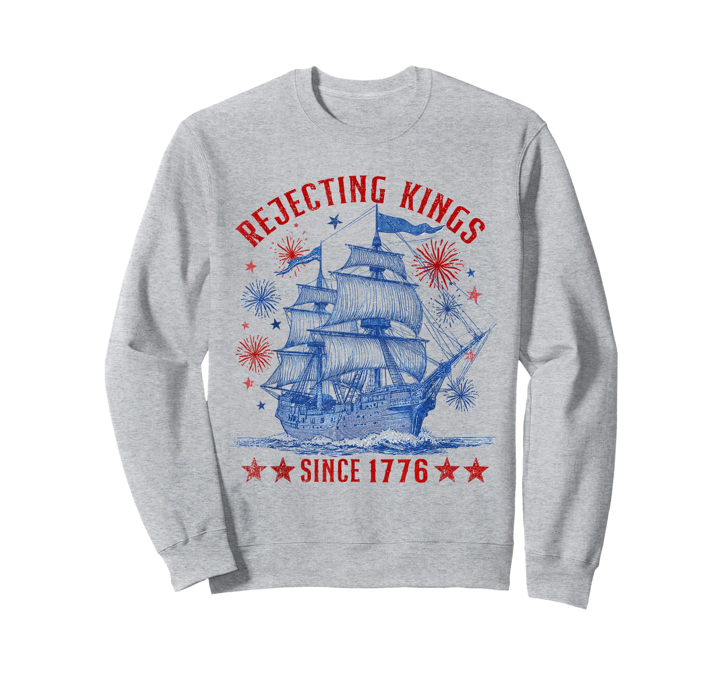 Rejecting Kings Since 1776 Liberty Patriotic USA Sailboat T-Shirt