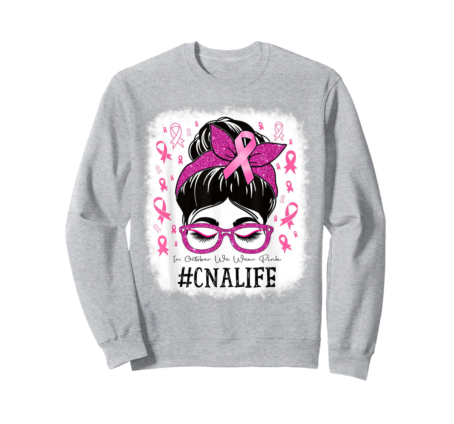 CNA Certified Nursing Assistant Breast Cancer Awareness T-Shirt