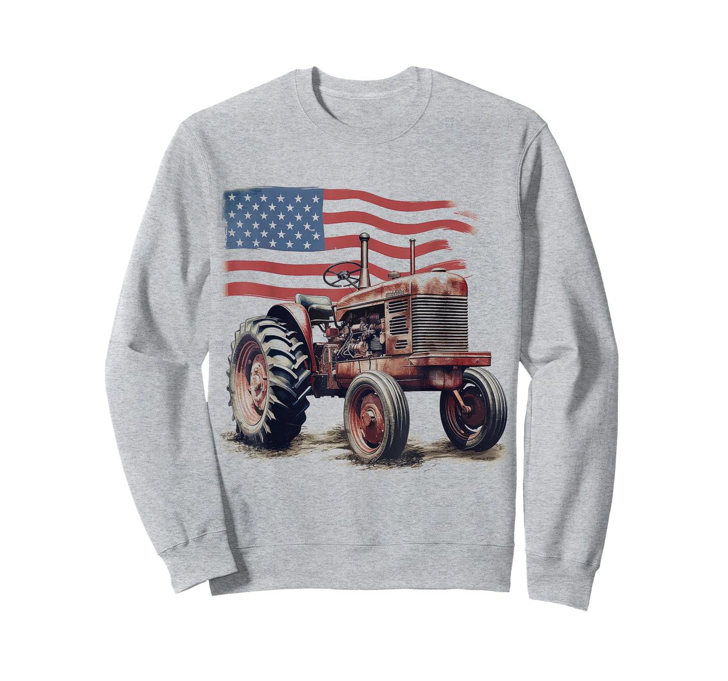 Patriotic Tractor American Flag Tractor Farmer Farm Men Boys T-Shirt