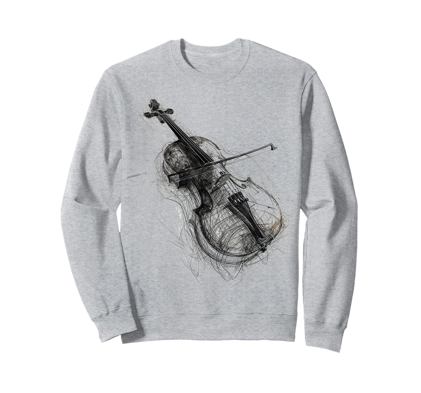 Violin Drawing Art Illustration Abstract Graphic Violin T-Shirt