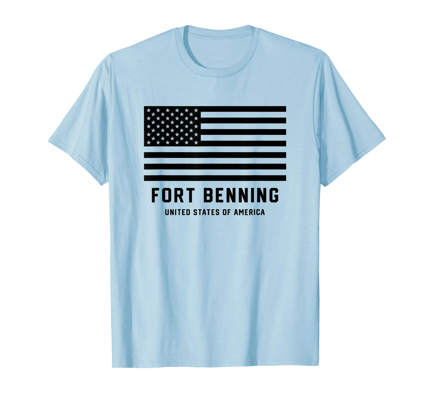 Fort Benning Georgia USA Military American Flag Armed Forces Women Kids Men T-Shirt